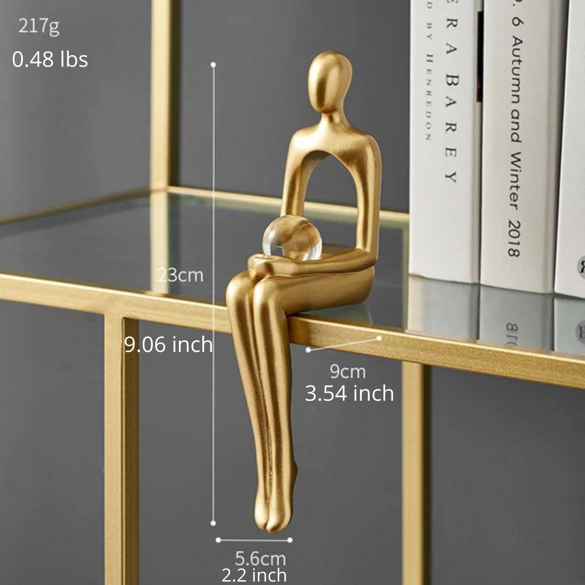 ArtZ® Abstract Bookshelf Decor Figurines - Crystal Ball