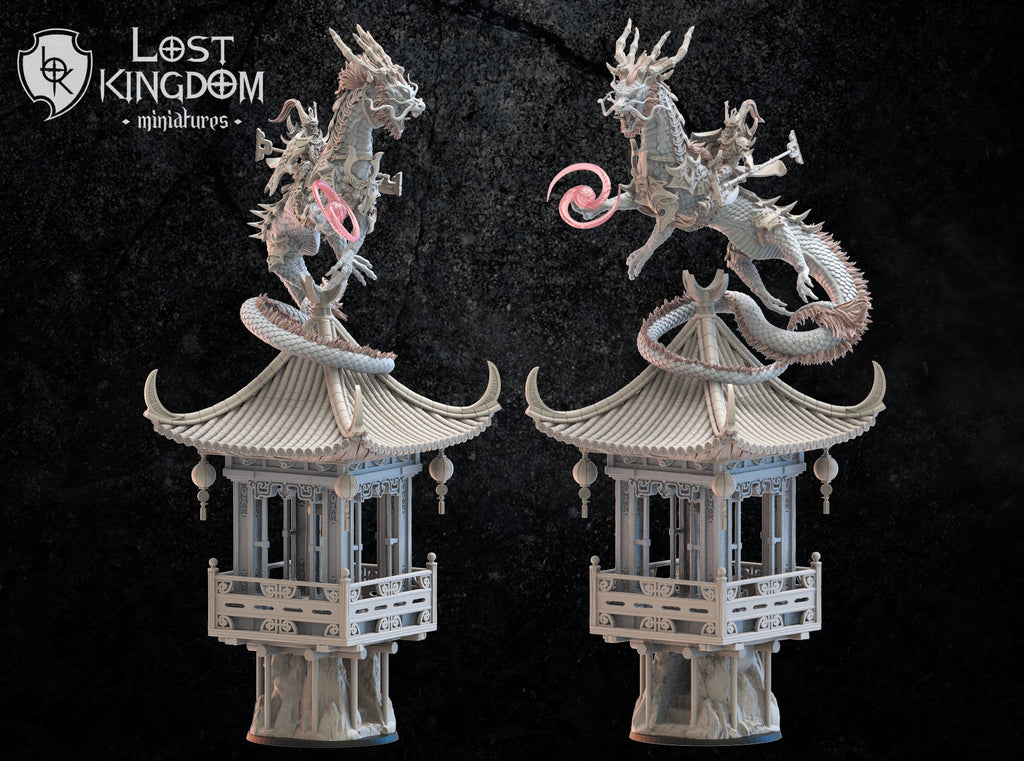 Shiro, Chieftain On Tatsu, Lost Kingdom Miniatures