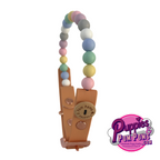 Handmade Vegan Beaded Dog Collar - Pastel Beads