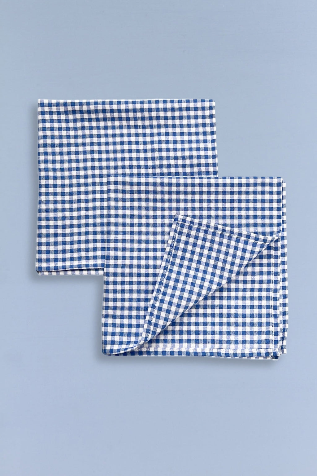 Servilleta vichy azul cuadro pequeño (pack de 2)