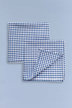 Servilleta vichy azul cuadro pequeño (pack de 2)