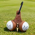 Personalizado 3D Texto Impreso Divertido Golf Ball Tee Titular con Clip y 2 Pcs Golf Balls Deportes Cumpleaños Regalo para los amantes del golf