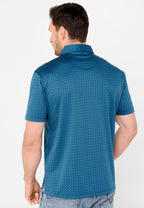 Polo Hombre Manga Corta Premium Algodón Geométrico - Verde 0007_40