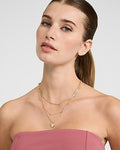 Express Women's Layered Heart Pendant Necklace in Shiny Gold