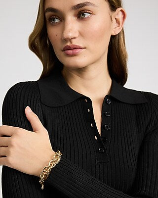 Express Women's Chunky Loop Chain Statement Bracelet in Gold