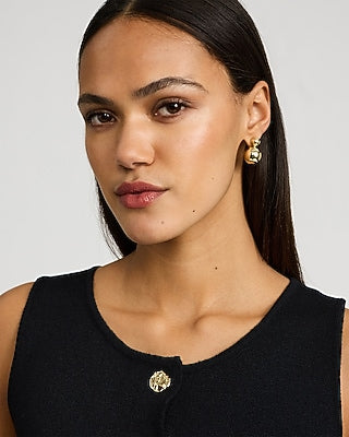 Express Women's Double Ball Drop Earring in Gold