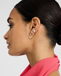 Express Women's Mixed Metal Three Pack Heart And Pearl Earrings in Silver