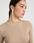 Express Women's Fringe Drop Statement Earrings in Gold
