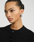 Express Women's Chunky Kidney Drop Earrings in Silver