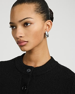 Express Women's Chunky Kidney Drop Earrings in Silver