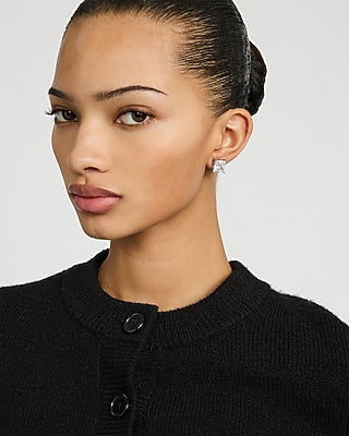 Express Women's Square Stud Earrings in Silver