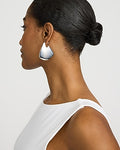 Express Women's Sculpted Teardrop Earrings in Silver