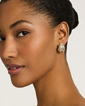 Express Women's Pave Double Drop Earrings in Shiny Gold