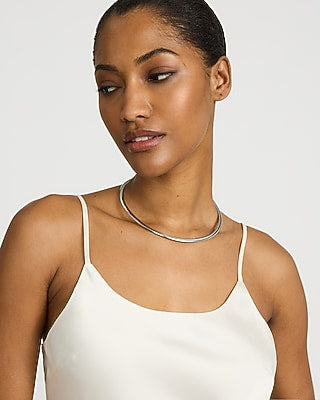 Express Women's Sleek Choker Necklace in Silver