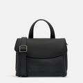 Tryhard Crossbody Top Handle Bag - Pebbled Leather - Black