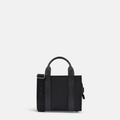 Mini Structured Tote - Nylon/Leather - Black