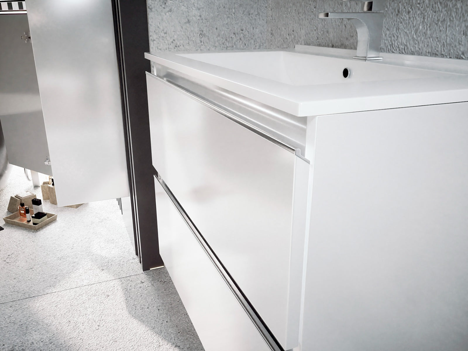 BATHME MADISON TOP Conjunto Completo Mueble Blanco Brillo
