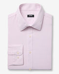 Express Men's Slim Striped Wrinkle-Resistant Everyday Performance Dress Shirt in Pink Small