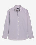 Express Men's Slim Striped Wrinkle-Resistant Everyday Performance Dress Shirt in Brown Small