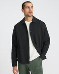 Express Men's Textured Waffle Cotton Shirt Jacket in Gray