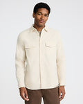 Express Men's Double Pocket Cotton Stretch Flannel Shirt in Cabana