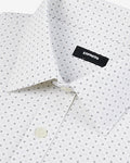 Express Men's Extra Slim Mini Dot Geo Wrinkle-Resistant Everyday Performance Dress Shirt in White