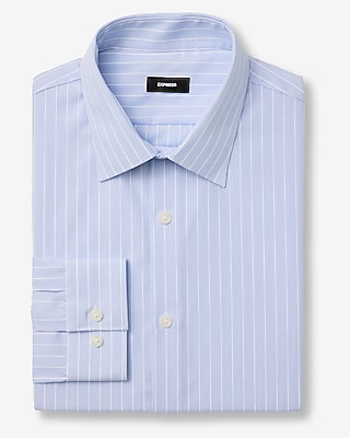 Express Men's Slim in Multi Striped Long Sleeve Non-Iron Dress Shirt