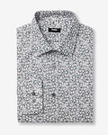 Express Men's Slim Ditzy Floral Cotton Stretch 1Mx Dress Shirt in Green Small