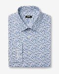 Express Men's Slim Ditzy Floral Cotton Stretch 1Mx Dress Shirt Small