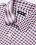 Express Men's Slim Gingham Wrinkle-Resistant Everyday Performance Dress Shirt in Orange Small