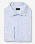 Express Men's Slim Mini Floral Modern Tech Spread Collar 1Mx Dress Shirt in Skylight Blue