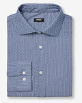 Express Men's Slim Mini Dot Modern Tech Spread Collar 1Mx Dress Shirt in Blue Small