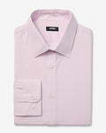 Express Men's Slim Gingham Print Wrinkle-Resistant Everyday Performance Dress Shirt in Pink Small