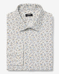 Express Men's Slim Ditzy Floral Wrinkle-Resistant Everyday Performance Dress Shirt in White