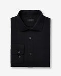 Express Men's Modern Slim Spread Collar Stretch Cotton 1Mx Dress Shirt in Black Small
