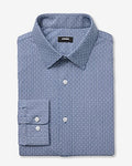 Express Men's Slim Mini Dot Modern Tech 1Mx Dress Shirt in Classic Navy