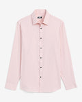 Express Men's Slim Tile Dots Wrinkle-Resistant Everyday Performance Dress Shirt in Pink Small