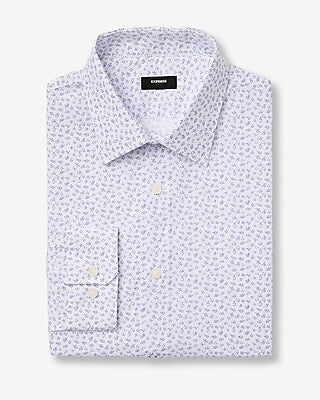 Express Men's Slim Geo Print Cotton Stretch 1Mx Dress Shirt in Multi