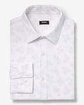 Express Men's Slim Floral Modern Tech 1Mx Dress Shirt in White Small