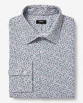 Express Men's Slim Stretch Modern Tech 1Mx Dress Shirt in Green Small