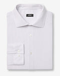 Express Men's Slim Mini Dot Cotton Stretch Spread Collar 1Mx Dress Shirt in White