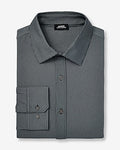Express Men's Slim Mini Gingham Wrinkle-Resistant Everyday Performance Dress Shirt in Black Small