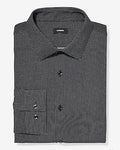 Express Men's Slim Mini Dot Stretch Modern Tech 1Mx Dress Shirt in Black Small