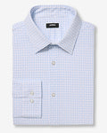 Express Men's Slim Geo Floral Stretch Modern Tech 1Mx Dress Shirt in White