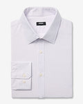 Express Men's Slim Mini Geo Floral Wrinkle-Resistant Everyday Performance Dress Shirt in White Small