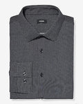 Express Men's Extra Slim Mini Dot Stretch Modern Tech 1Mx Dress Shirt in Jet Black