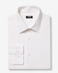 Express Men's Slim Multi Striped Textured Stretch Dress Shirt in Yellow Small