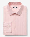 Express Men's Slim Mini Geo Dots Stretch 1Mx Dress Shirt in New Conch Atlas