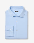 Express Men's Slim Spread Collar Modern Tech 1Mx Dress Shirt in Blue Small