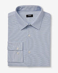 Express Men's Slim Mini Geo Modern Tech 1Mx Dress Shirt in Atlantis Blue